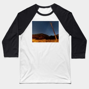 Jerome Arizona Ghost Town Starry Skies Mining Town Baseball T-Shirt